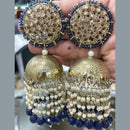 Pooja Bangles Gold Plated Kundan Stone & Beads Jhumki Earrings