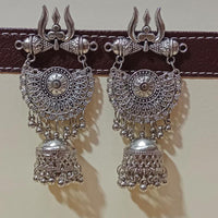 Pooja Bangles Antique Oxidized Plated Dangler Earrings