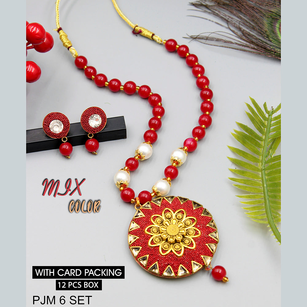 Mahavir Kundan Stone Necklace Set