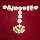 Pooja Bangles Gold Plated Kundan & Meenakari Sheeshphool Maang Tikka Hair Accessories For Women