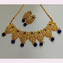 Pooja Bangles Gold Plated Kundan Stone & Beads Necklace Set
