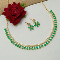 Pooja Bangles American Diamond Necklace Set