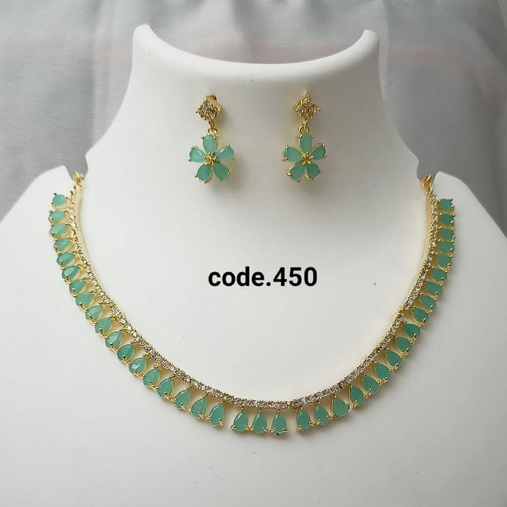 Pooja Bangles American Diamond Necklace Set