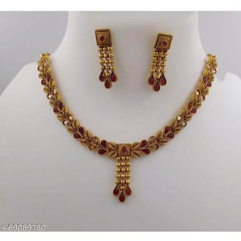 Pooja Bangles Gold Plated Kundan Stone Necklace Set