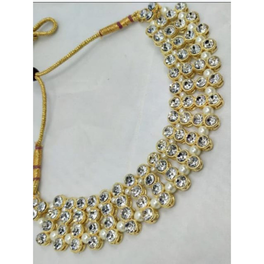 Pooja Bangles Gold Plated Austrian Stone Necklace Set