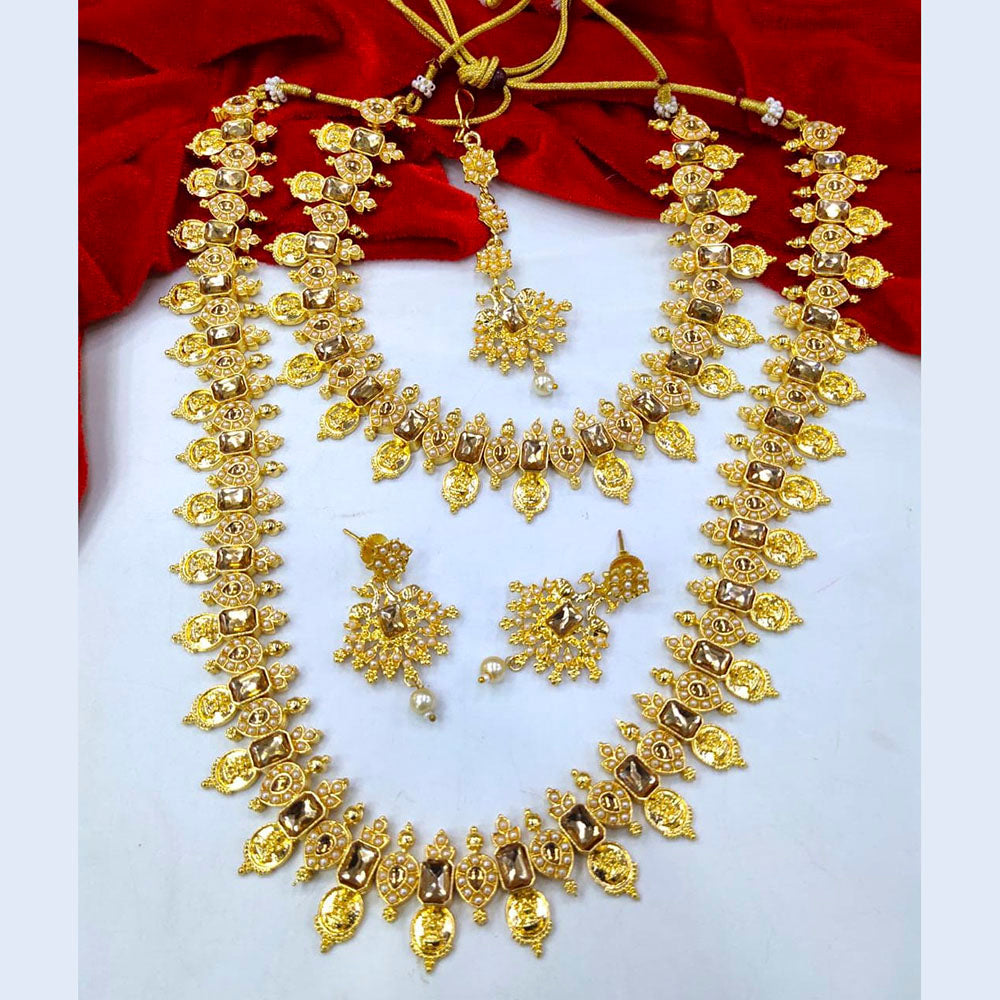 Pooja Bangles Gold Plated Crystal Stone Bridal Set