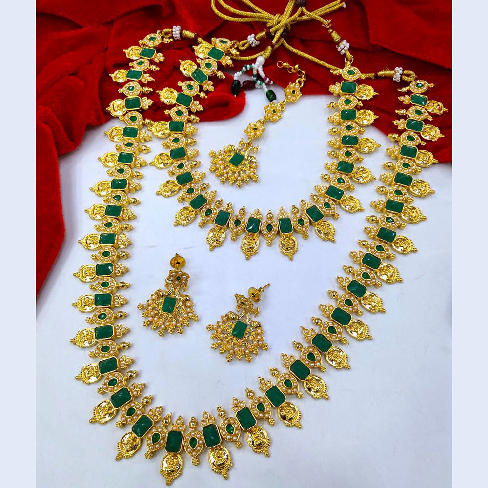 Pooja Bangles Gold Plated Crystal Stone Bridal Set