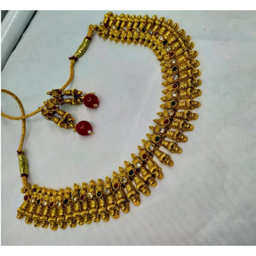 Pooja Bangles Gold Plated Austrian Stone Necklace Set