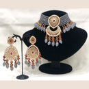 Pooja Bangles Gold Plated Kundan Stone  & Beads Choker Necklace Set