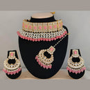 Pooja Bangles Gold Plated Beads & Kundan Stone Choker Necklace Set
