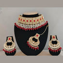 Pooja Bangles Gold Plated Beads & Kundan Stone Choker Necklace Set