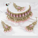 Pooja Bangles Gold Plated Crystal Stone & Beads Necklace Set