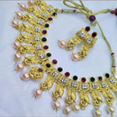 Pooja Bangles Gold Plated Austrian Stone Necklace Set