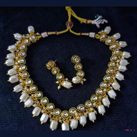 Pooja Bangles Gold Plated Kundan Stone & Beads Choker Necklace Set