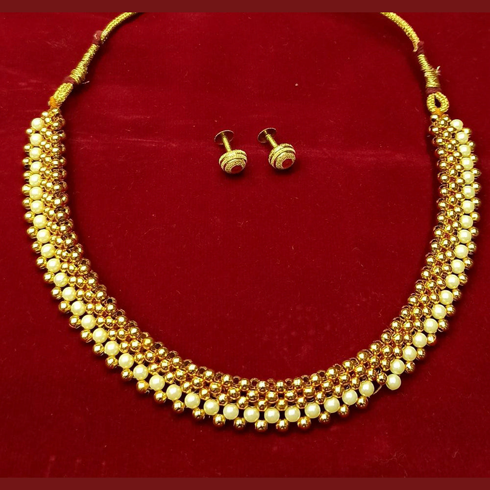 Pooja Bangles Gold Plated Maharashtrian Traditional Necklace Set