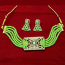 Pooja Bangles Gold Plated Austrian Stone And Beads Necklace Set