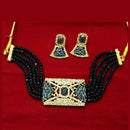 Pooja Bangles Gold Plated Austrian Stone And Beads Necklace Set