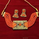 Pooja Bangles Gold Plated Austrian Stone And Beads Necklace Set