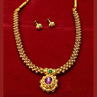 Pooja Bangles Gold Plated Maharashtrian Traditional Necklace Set