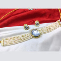 Pooja Bangles Gold Plated Kundan Stone Choker Necklace Set