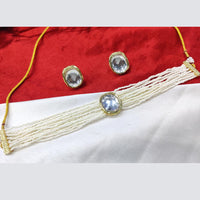 Pooja Bangles Gold Plated Kundan Stone Choker Necklace Set