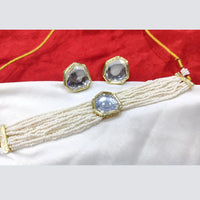 Pooja Bangles Gold Plated Kundan Stone Choker Necklace Set