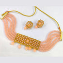 Pooja Bangles Gold Plated Pota  Stone & Beads Choker Necklace Set