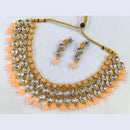 Pooja Bangles Gold Plated Crystal Stone & Beads Choker Necklace Set