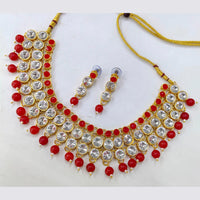 Pooja Bangles Gold Plated Crystal Stone & Beads Choker Necklace Set