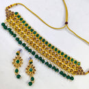 Pooja Bangles Gold Plated Kundan Stone & Beads Choker Necklace Set