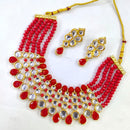 Pooja Bangles Gold Plated Kundan Stone & Beads Choker Necklace Set