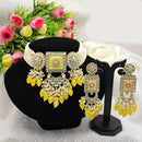 Pooja Bangles Gold Plated Kundan Stone & Beads Meenakari Choker Necklace Set