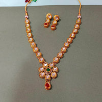 Pooja Bangles Gold Plated Kundan Stone Choker Necklace Set