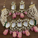 Pooja Bangles Gold Plated Kundan Stone & Beads Choker Necklace Set