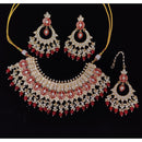 Pooja Bangles Gold Plated Kundan Stone & Meenakari Necklace Set