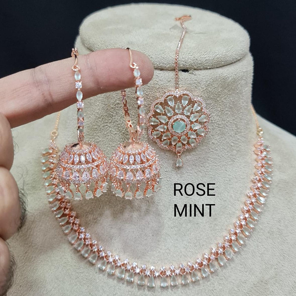 Pooja Bangles American Diamond Necklace Set
