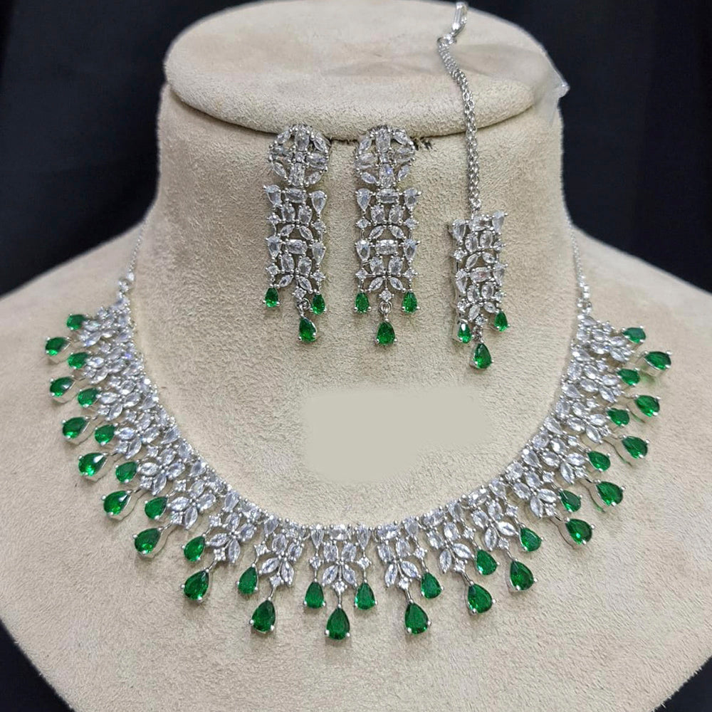 Pooja Bangles American Diamond Necklace Set