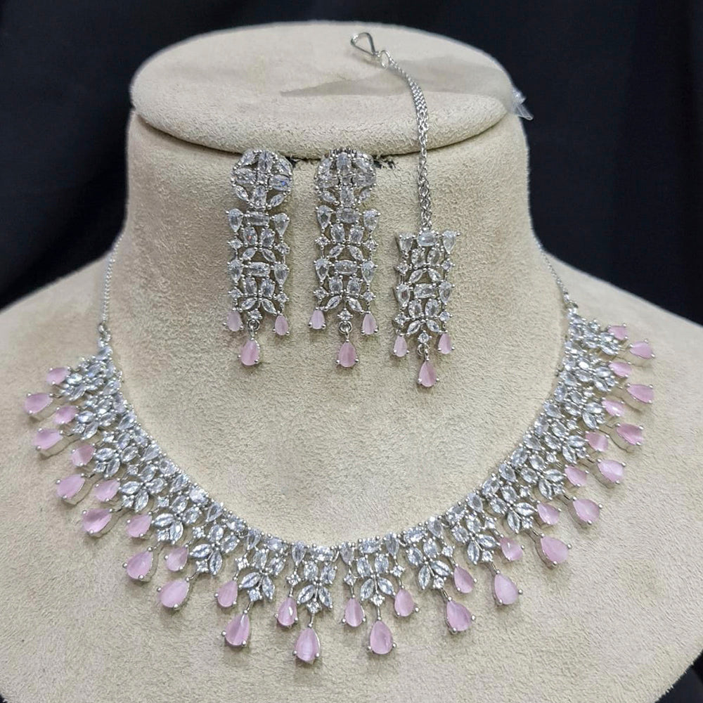 Pooja Bangles American Diamond Necklace Set