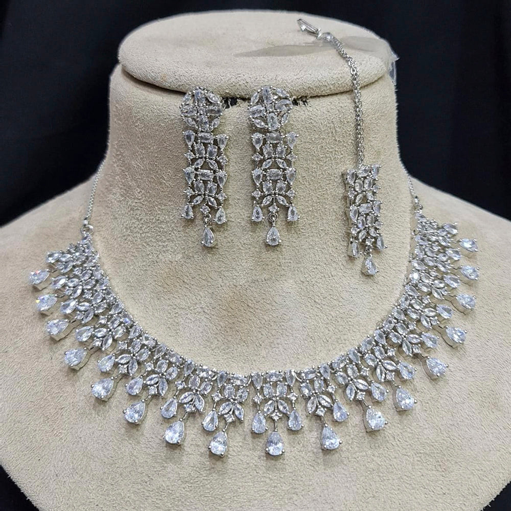 Pooja Bangles American Diamond Necklace Set