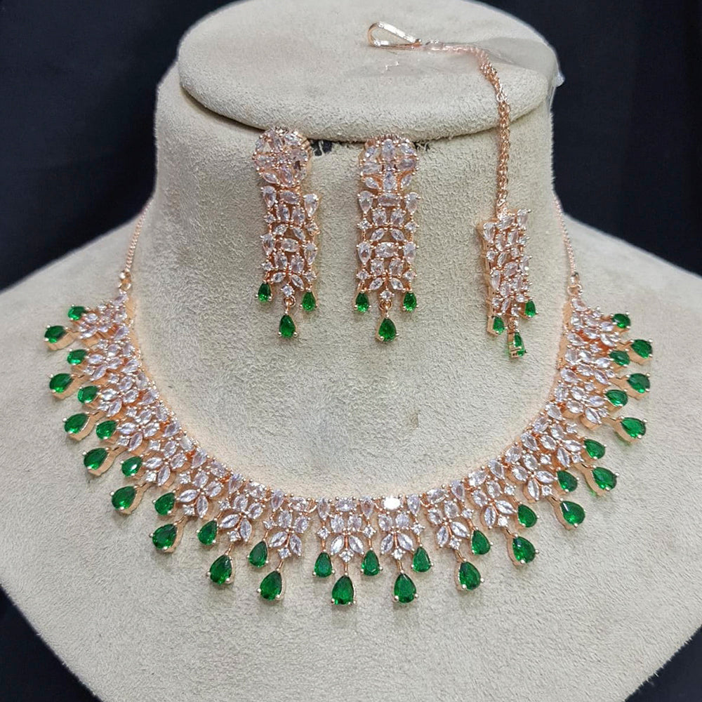 Pooja Bangles American Diamond Necklace Set