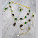 Pooja Bangles American Diamond Necklace Set