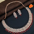 Pooja Bangles Gold Plated Austrian And Crystal Stone Necklace Set