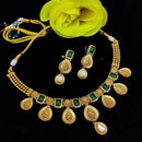 Pooja Bangles Gold Plated Crystal Stone Necklace Set