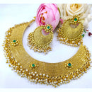 Pooja Bangles Gold Plated Pearl Choker Necklace Set