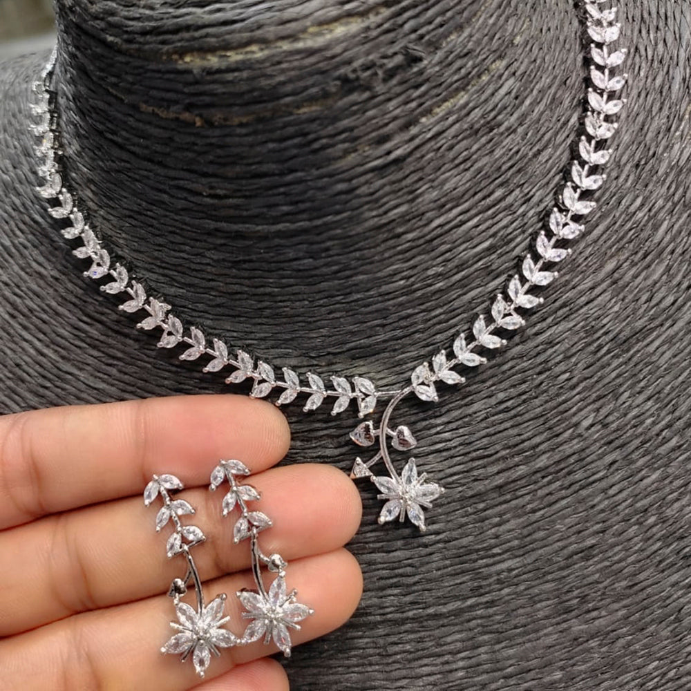 Pooja Bangles American Diamond Necklace Set