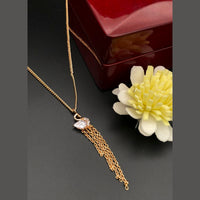 Pooja Bangles Gold Plated Crystal Stone Chain Pendant