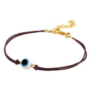 Mahi Gold Plated Evil Eye Adjustable Anklet Painjan Payal with Rope for Women (PL1100139G)