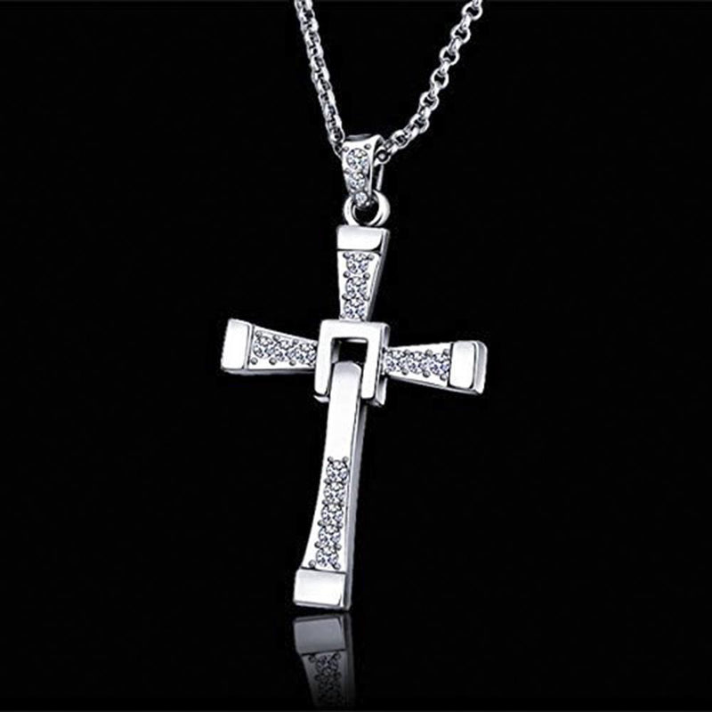 Mahi Religious Cross Pendant With Crystal