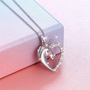 Mahi Heart Love Innocent Unicorn Pendant with Cubic Zirconia