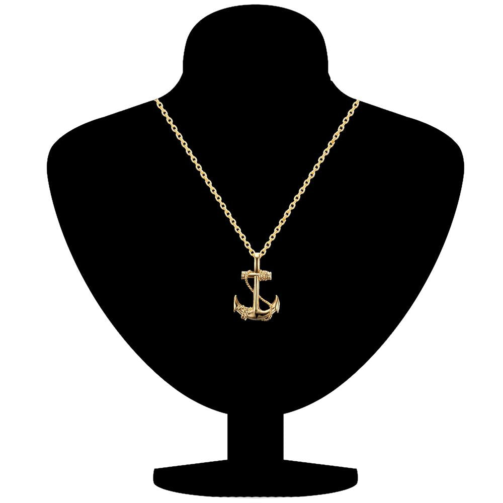 Mahi Gold Plated Exclusive Anchor Unisex Pendant Ps1101697G